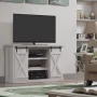 Twin Star Home Terryville Barn Door TV Stand for TVs up to 60", Espresso - Image 1