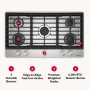 KitchenAid - 36 in. Gas Cooktop with 5 Versatile Burners - Stainless Steel - Image 3