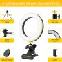6.3” Ring Light, Oldshark Desk Selfie Ring Light with Clamp Mount and Tripod Stand Phone Holder for Laptop Computer, for YouTube Video, Makeup, Selfie, Photography, Live Streaming, Tiktok - Image 6