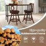 Set of 2 24/30 Inch Swivel Bar Stools with Footrest - Image 4