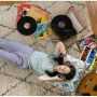 Brown Portable Suitcase Record Player Bluetooth Vinyl Record Player Suitcase New - Image 5