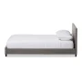 Pless Contemporary Gray Fabric Upholstered Queen Size Bed - Image 5