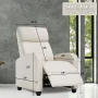 BestMassage Reading Chair Winback Single Sofa Home Theater Seating Modern Reclining Easy Lounge with PU Leather Padded Seat Backrest,Beige - Image 5