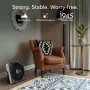 Vornado - Model 80X High Velocity Box Fan with Kick Stand, Digital Display, Removable Grille, 99 Speeds, 1-12 Hour Timer - Cool Grey - Image 4