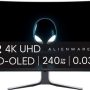 Alienware - AW3225QF 32" QD-OLED Curved 4K UHD 240Hz 0.03-ms G-SYNC Compatible Gaming Monitor with HDR (HDMI, DisplayPort. USB) - Lunar Light - Image 1