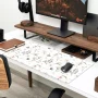 armdgodx White Flowers & Grass Mouse Pad, White - Image 4