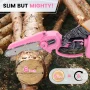 YAHHU 6 inch Lovely Pink Mini Chainsaw, Portable Handheld Electric Cordless Chainsaw,21V Battery,New - Image 5