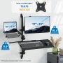 Ergonomic Full Motion Laptop Arm for Wall or Pole Mounting for 10 in. - 15.6 in Laptops - Image 2
