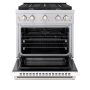 ZLINE - 30 in. Wide 4 Burner 4.2 cu. ft. Paramount Dual Fuel Freestanding Range with Convection Oven - Black Matte - Image 2