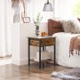 VASAGLE Nightstand, Bedside Table with Drawer, Side Table, End Table, for Bedroom, Office, Industrial, Rustic Brown and Black ULET55BX - Image 5