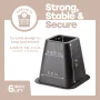 Simplify 6 inch Durable Plastic Bed Risers 4 Pack in Black, 2.75 lb - Image 4