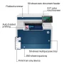 HP - LaserJet Pro 4301fdw Wireless AI-Enabled Color All-in-One Laser Printer - White/Blue - Image 3