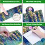 ArtSo Large Gaming Mouse Pad Set, Keyboard Wrist Rest Support + Mouse Wrist Cushion + Extended Mousepad + Coaster, 35x15.5in Multifunctional Desk Mat 4pcs, Oil Painting Flowers - Image 3
