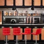 FDW Counter Height Bar Stools Set Of 2 Bar Chairs Height Adjustable Swivel Stool With Back PU Leather Kitchen Counter Stools Dining Chairs,Red - Image 2