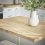 74 in. L x 25 in. D Unfinished Hevea Solid Wood Butcher Block Countertop With Standard Edge - Image 5