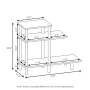 Furinno Turn-N-Tube 3-Tier Sofa Side Table, Espresso/Black - Image 3