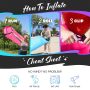 Nevlers Inflatable 2 Pack Pink & Blue Blow Up Lounger Beach Chair & Travel Bag - Image 3