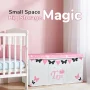 Extra Large Toy Storage Organizer For Living Room with Lids - Glow-in-Dark 40"x14"x16" Collapsible 600D Oxford Toy Chest for Kids, Boys, Girls - Durable Toy Bin for Living Room, Playroom, Nursery - Image 4