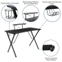 Emma + Oliver Black Gaming Desk with Cup Holder, Headphone Hook, and Monitor/Smartphone Stand - Image 3