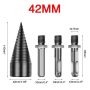 4x High Speed Twist Firewood Drill Bit Wood Splitter Screw Splitting Cone Driver - Image 2