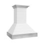 ZLINE - 36 inches - Externally Vented - Wall Range Hood - Rustic Shiplap Bright White Finish - Image 2