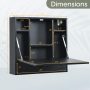 Wall-Mount Floating Desk Foldable Space Saving Laptop Workstation - Image 4