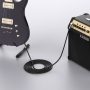 New Bee Guitar cable 10 ft Electronic Instrument Bass Amplifier cable 6.35mm plug Strong Right Angle/L-shape optional compatible effect/bass/electric guitar,Black - Image 3