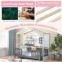 Twin Wood House Bed Montessori Floor Bed with 2 Shelves and Guardrails - Image 5