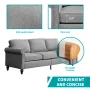 MUZZ Living Room Furniture Sets with 5.9"Upholstered Cushion, 3-Seater Sofa Couch and Loveseat, Sofa Set for Living Room(Light Grey) - Image 5