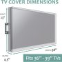 Outdoor TV Cover 36-39 Inch | Waterproof and Weatherproof TV Covers | Outdoor TV Enclosure | Smart Shield TV Screen Protector for Outside TV | Cover for Moving | TV Display Protectors – Black - Image 6