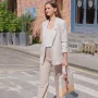 Kamlui Stylish PU leather Waterproof 15.6 Inch Laptop Bag for Women, Creamy-white - Image 2