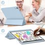 iMieet iPad Air 11 Inch Case M4/M3/M2(2026/2025/2024), iPad Air 5th/4th Generation Case 2022/2020 10.9 Inch with Pencil Holder,Trifold Stand Smart Case with Soft TPU Back(Sky Blue) - Image 6