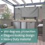 Garnetics Outdoor TV Cover 60-65 Inch Waterproof and Weatherproof TV Covers | Outdoor TV Enclosure | Smart Shield TV Screen Protector for Outside TV | Cover for Moving | TV Display Protectors - Gray - Image 2