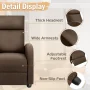 Vineego Massage Sofa Chair,Adjustable Fabric Recliner Home Theater Seating with Padded Backrest and Thick Seat Cushion ,Brown - Image 5