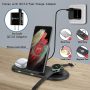 Wireless Charging Station 3 in 1, Fast Wireless Charger for Samsung Galaxy Watch 4, Active 2 Series and Galaxy Buds Series, Phone Charger Stand Dock Compatible with Samsung Galaxy S22 S20 Note(Black) - Image 4