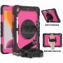 Dteck iPad 9th/ 8th/ 7th Generation Case (iPad 10.2 Case 2021/ 2020/ 2019) with Screen Protector Pencil Holder Kickstand Hand/ Shoulder Strap,Durable Protective Case for iPad 10.2 inch,black+rose - Image 2