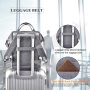BRINCH Laptop Backpack 15.6 Inch Wide Open Computer Backpacks Laptop Bag College Rucksack Water Resistant Business Travel Backpack Casual Daypack with USB Charging Port for Women Men,Gray - Image 5