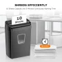 Bonsaii 10-Sheet Cross Cut Paper Shredder with 5.4-Gallon Wastebasket, C279-A - Image 2