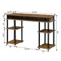 Convenience Concepts Designs2Go 30" Tall No Tools Student Desk w/ Shelves, Barnwood/Black, All Ages - Image 4