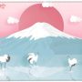 Japanese Ocean Waves Gaming Mouse Pad XL, Non Slip Rubber Base Mousepad, Stitched Edges Desk Pad, Extended Large Mice Pad,31.5 X 11.8 Inch (Japanese Cherry Blossom) - Image 2