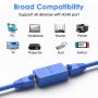 Dingsun RJ45 Coupler, Ethernet Extender for Cat7/Cat6/Cat5e/Cat5 Female to Female Ethernet Coupler Connector (5, Blue) - Image 3