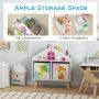 Kids House-shaped Bookshelf with 2 Storage Bins for Kids Room Playroom - Image 6