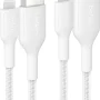Belkin - BOOST↑CHARGE Braided PCR USB-A to Lightning Cable 1M 2-Pack - White - Image 4