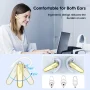 New Bee 2PC Bluetooth Headphones V5.0 Wireless (24H Talk Time/180D Standby) w/Mic, Dual Device Connectivity for iPhone/Android/Samsung/Laptop, Business Trucker Headsets,Gold - Image 3