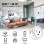 Smart Plug(10A, 100-240V), Mowelai WiFi Socket Compatible with Alexa, Google Home, No Hub Required, Remote Control Your Home Appliances from Anywhere, Only Supports 2.4GHz Network (4 Pack) - Image 1