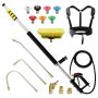 24 ft. Aluminum Telescoping Pressure Washer Wand, Gutter Cleaner Attachment with 7 Spray Nozzle Tips Support Belt - Image 1