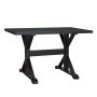 Florence Antique Black Trestle Table - Image 1