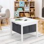 2-in-1 Kids Double-sided Activity Building Block Table with Drawers - Image 2