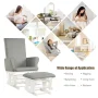 Resenkos Recliner Chair, Reclining Chair,Lounge Chair,Baby Nursery Relax Rocker Rocking Chair Glider and Ottoman Cushion Set-Gray - Image 2