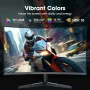 KOORUI 27 inch 1440p Curved Gaming Monitor, 180Hz QHD Computer Monitor, 1ms Adaptive-Sync, HDMI/DisplayPort, 27E6QCA - Image 4